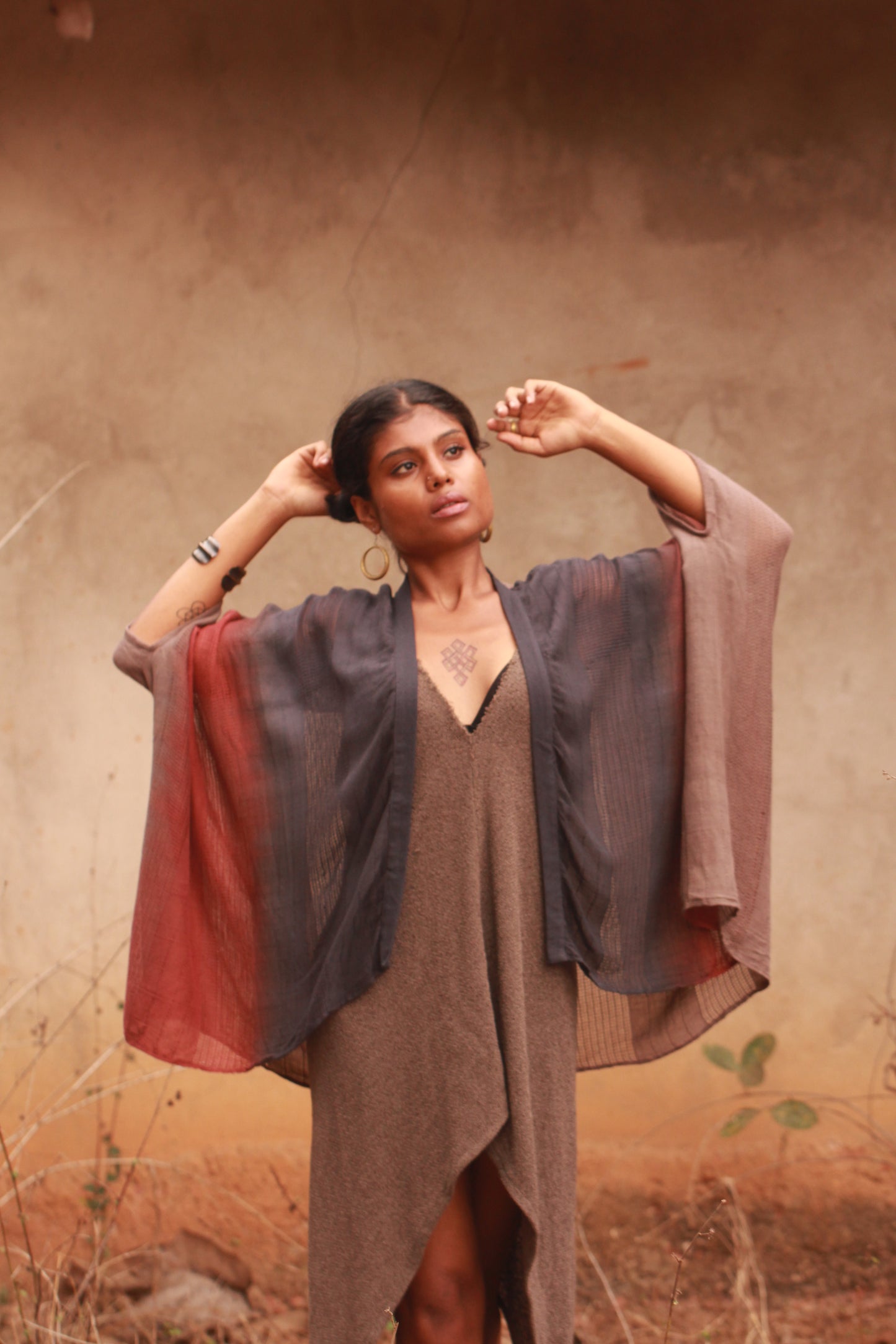 Tri Color Kimono - Sunset