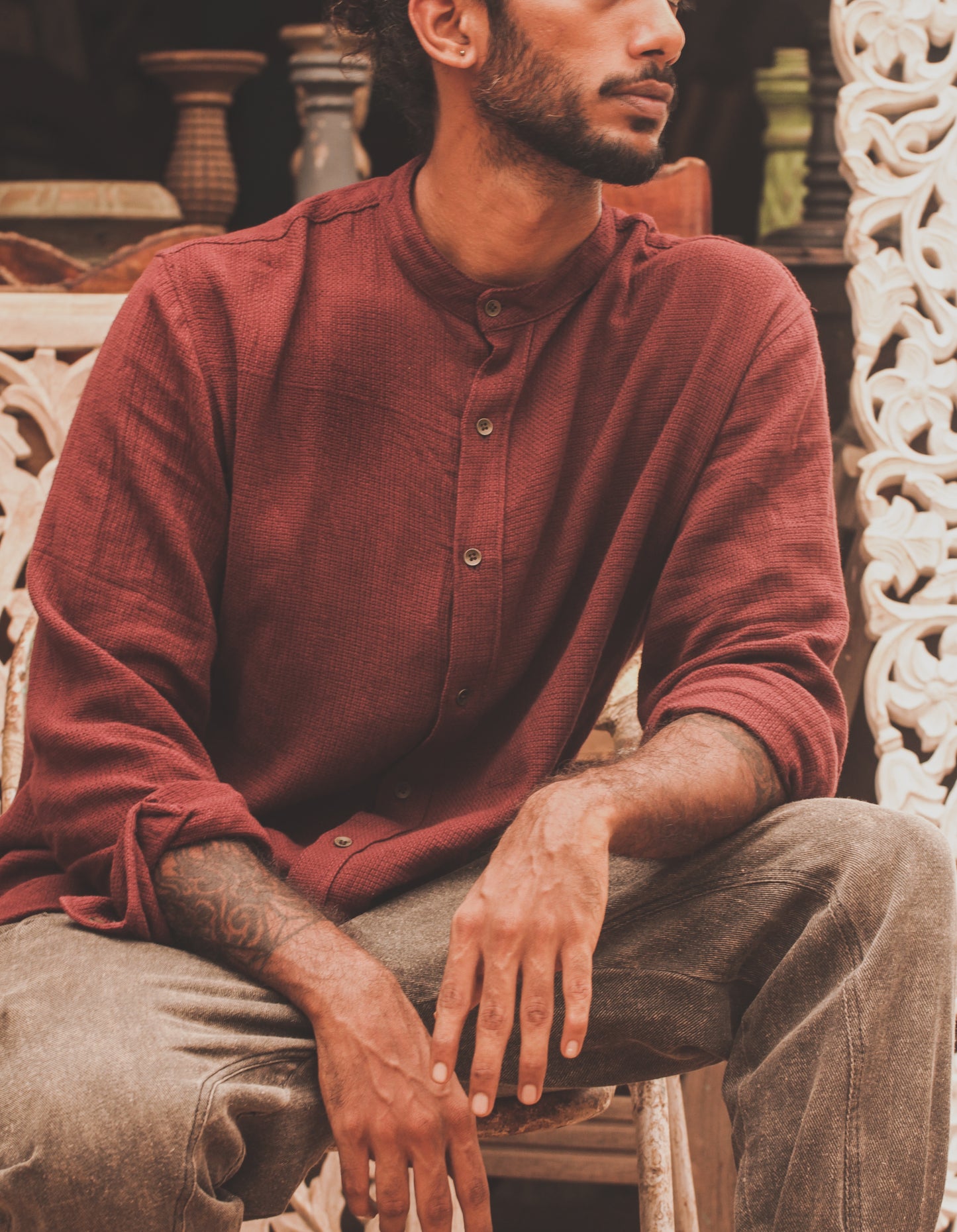 Bordeaux Woven Shirt