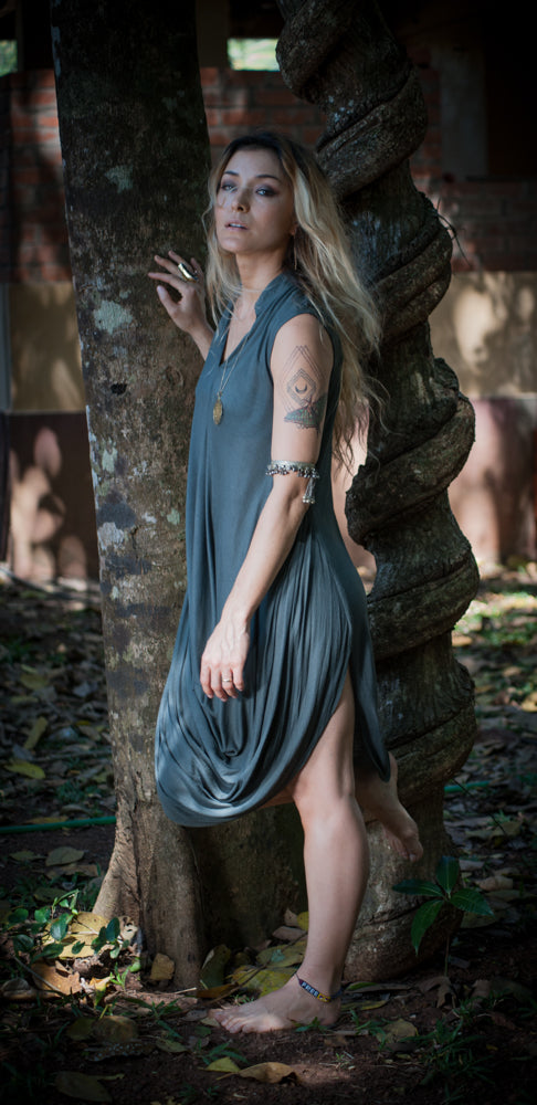 Ripple Dress - Teal Blue
