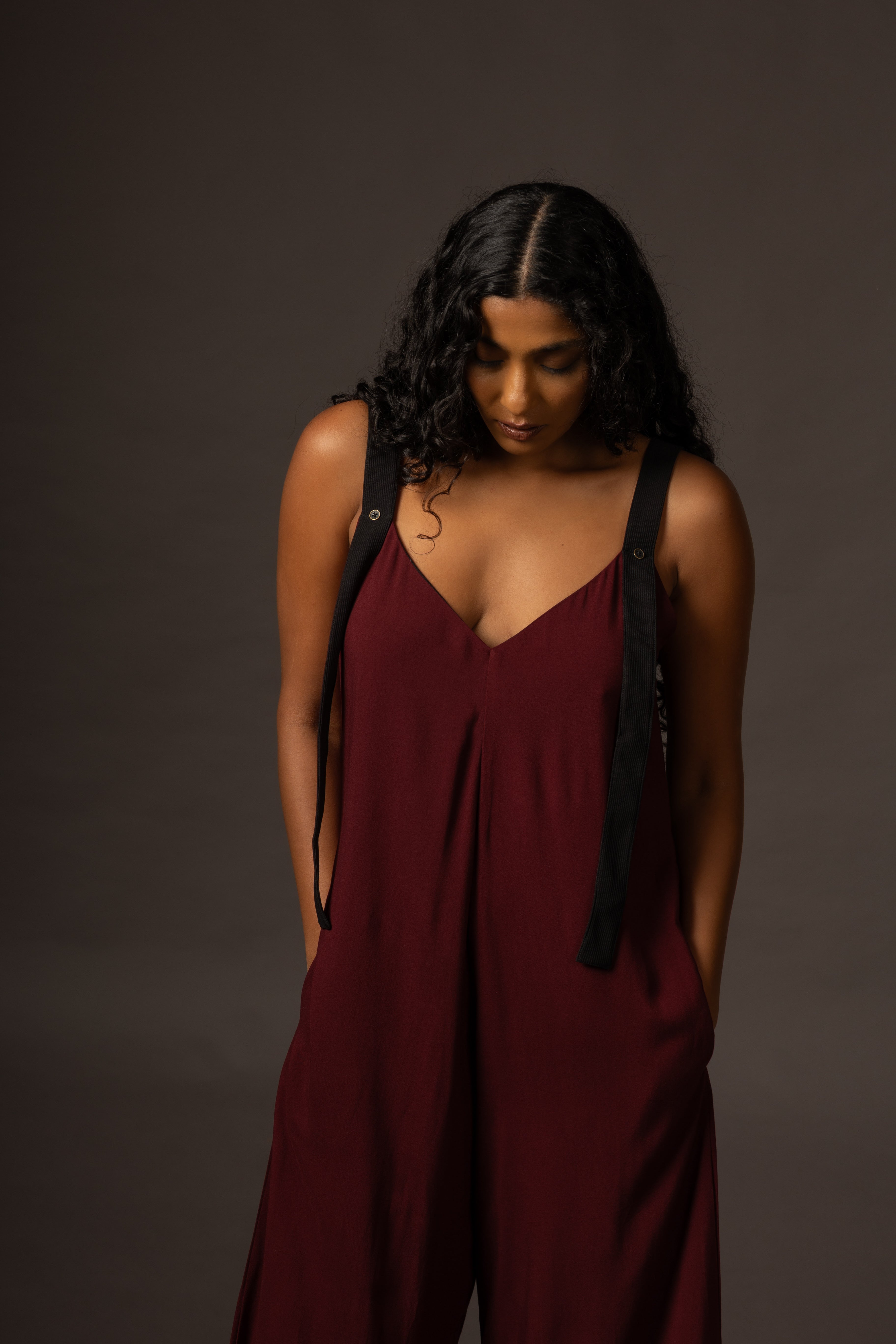 Flow Jumpsuit - Maroon