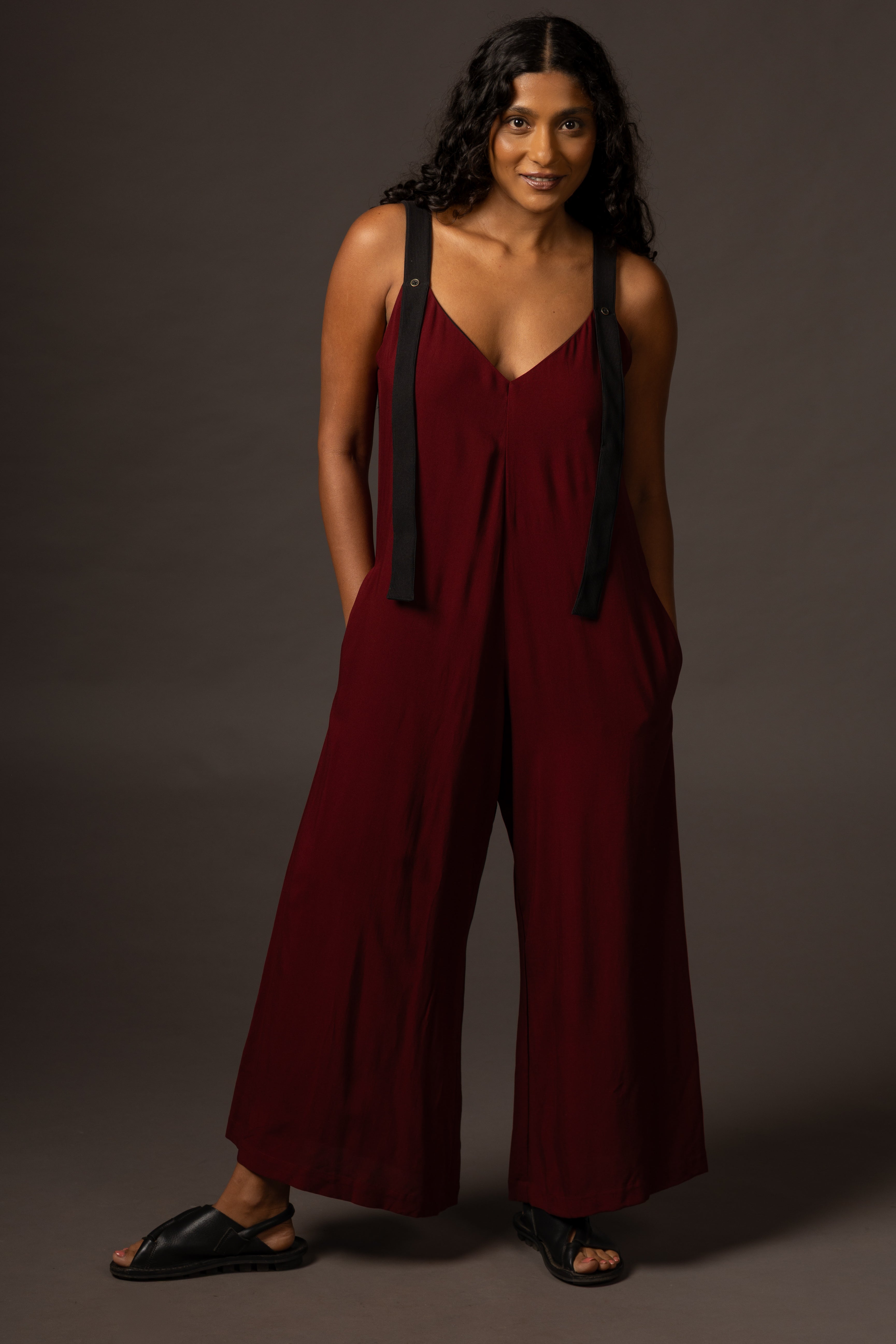 Flow Jumpsuit - Maroon