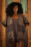 Upcycled Color Block Kimono