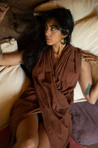 Kala Cotton Dress - Brown