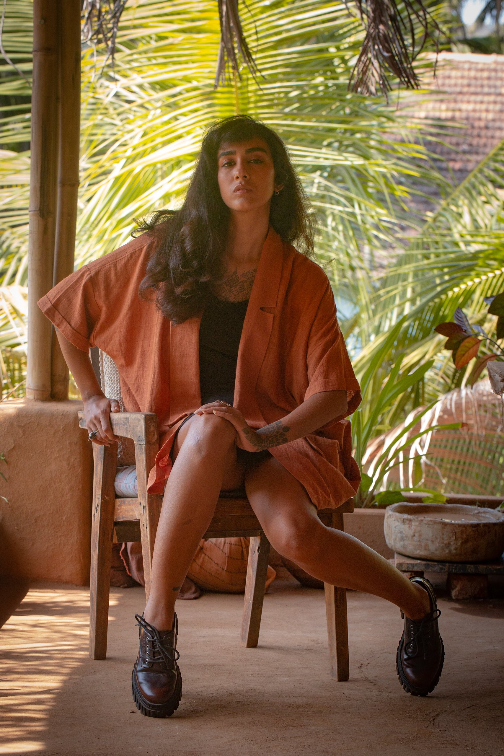 Kala Cotton Noragi - Burnt Orange