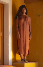 Coral Dress - Rust
