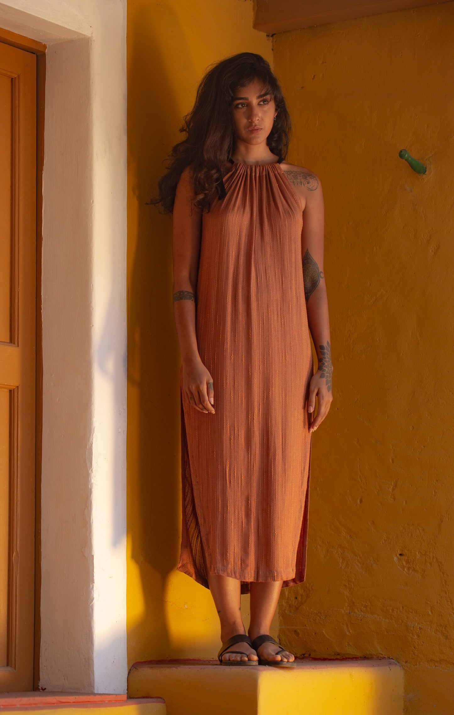 Coral Dress - Rust