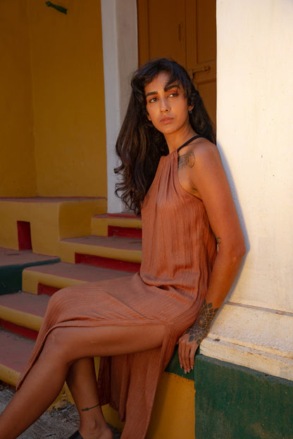 Coral Dress - Rust