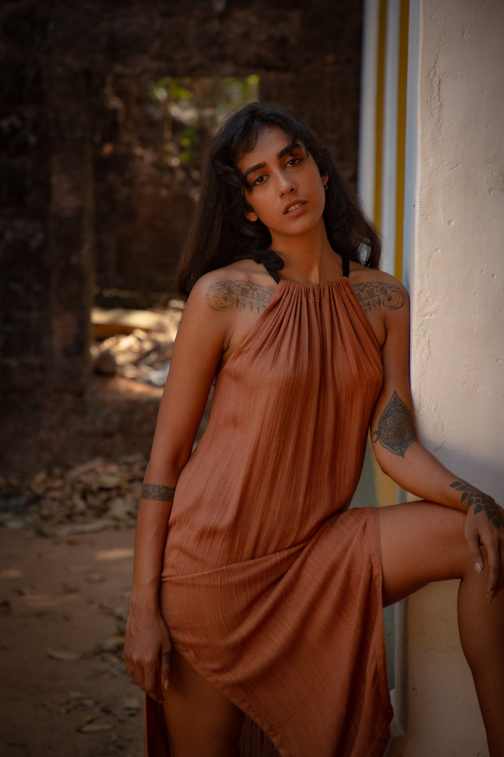 Coral Dress - Rust