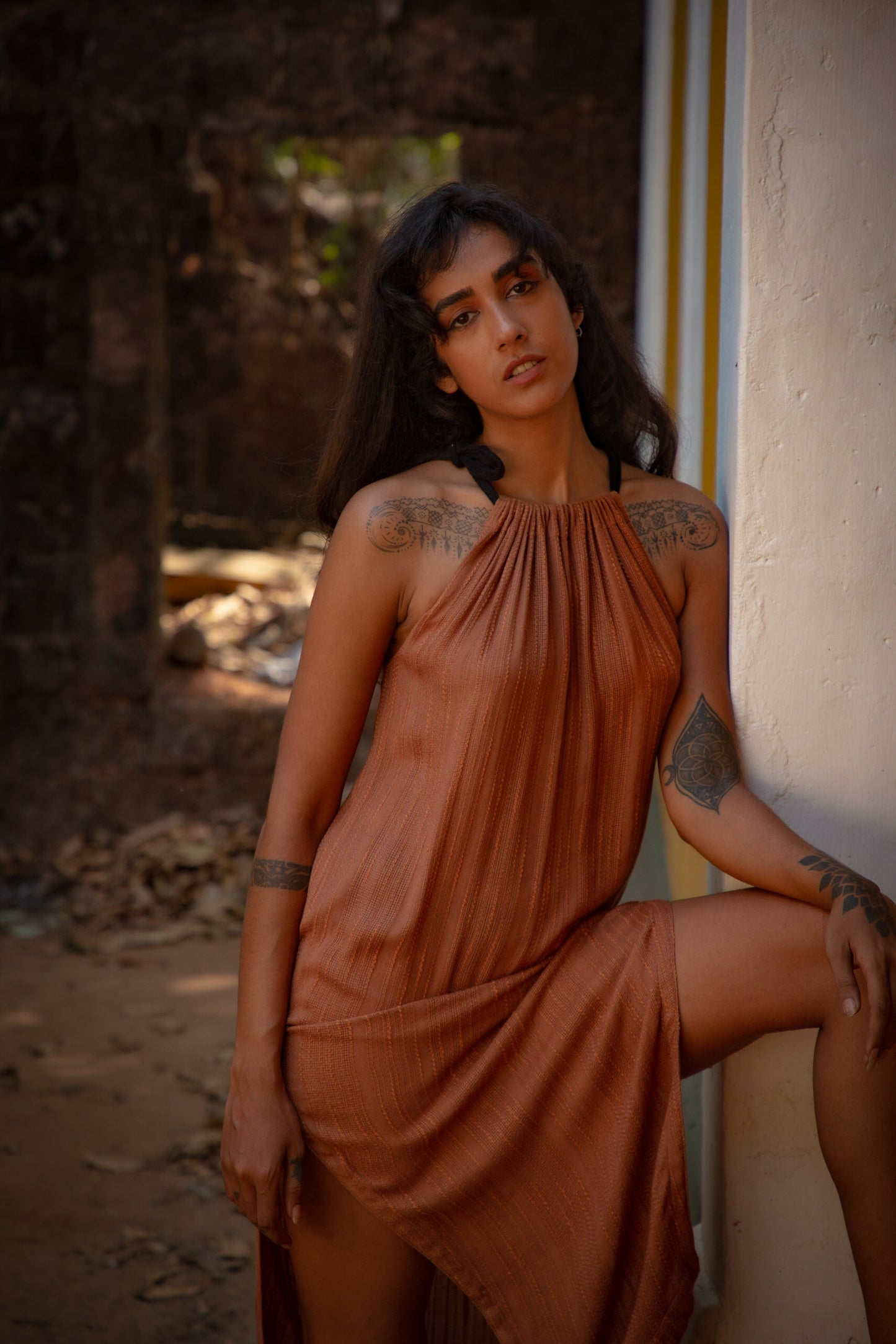 Coral Dress - Rust
