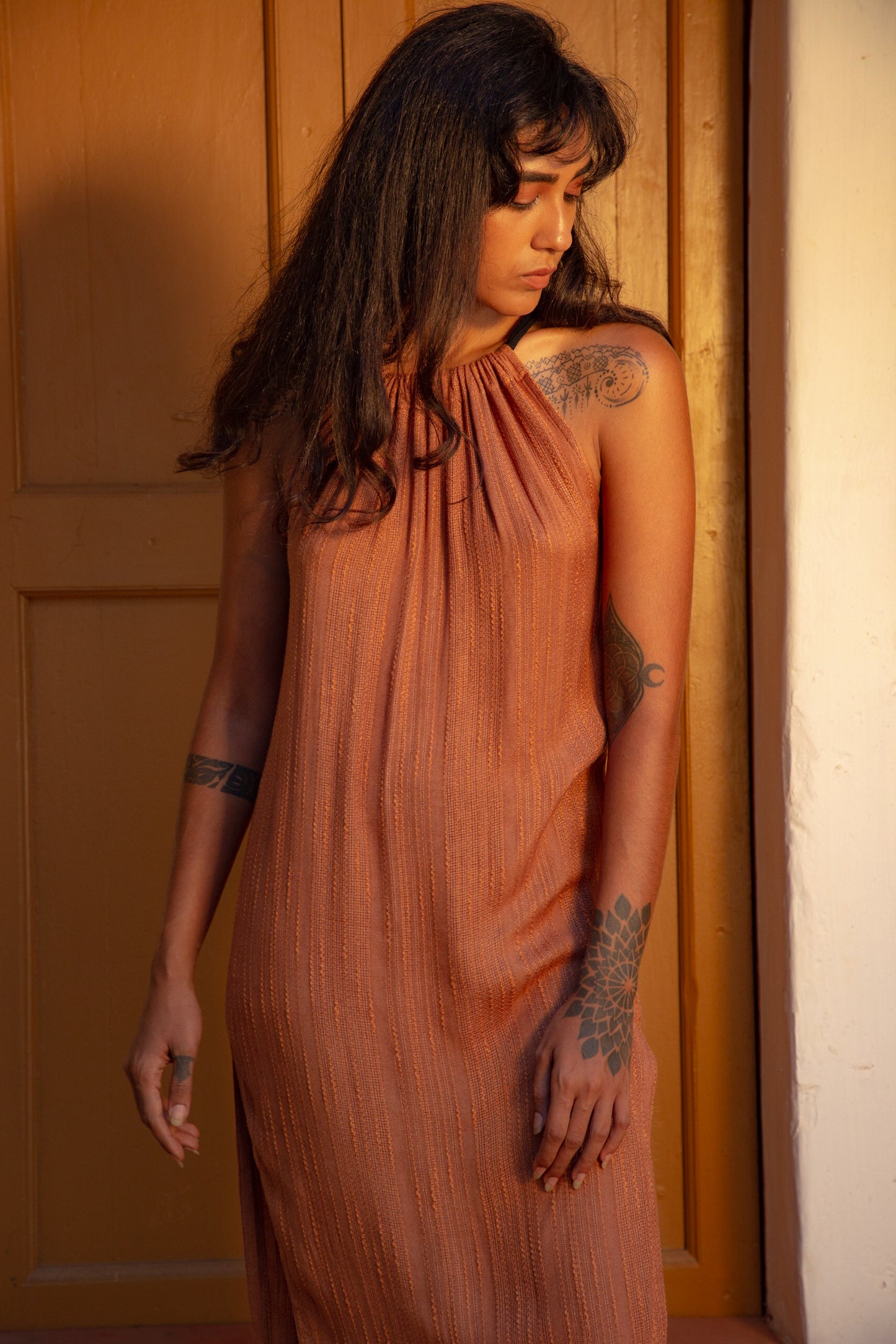 Coral Dress - Rust