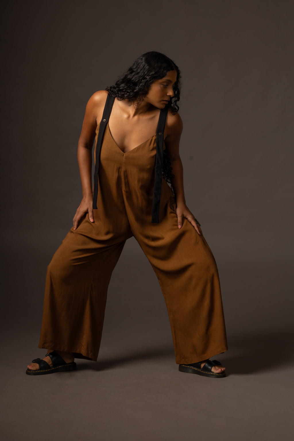 Flow Jumpsuit - Camel