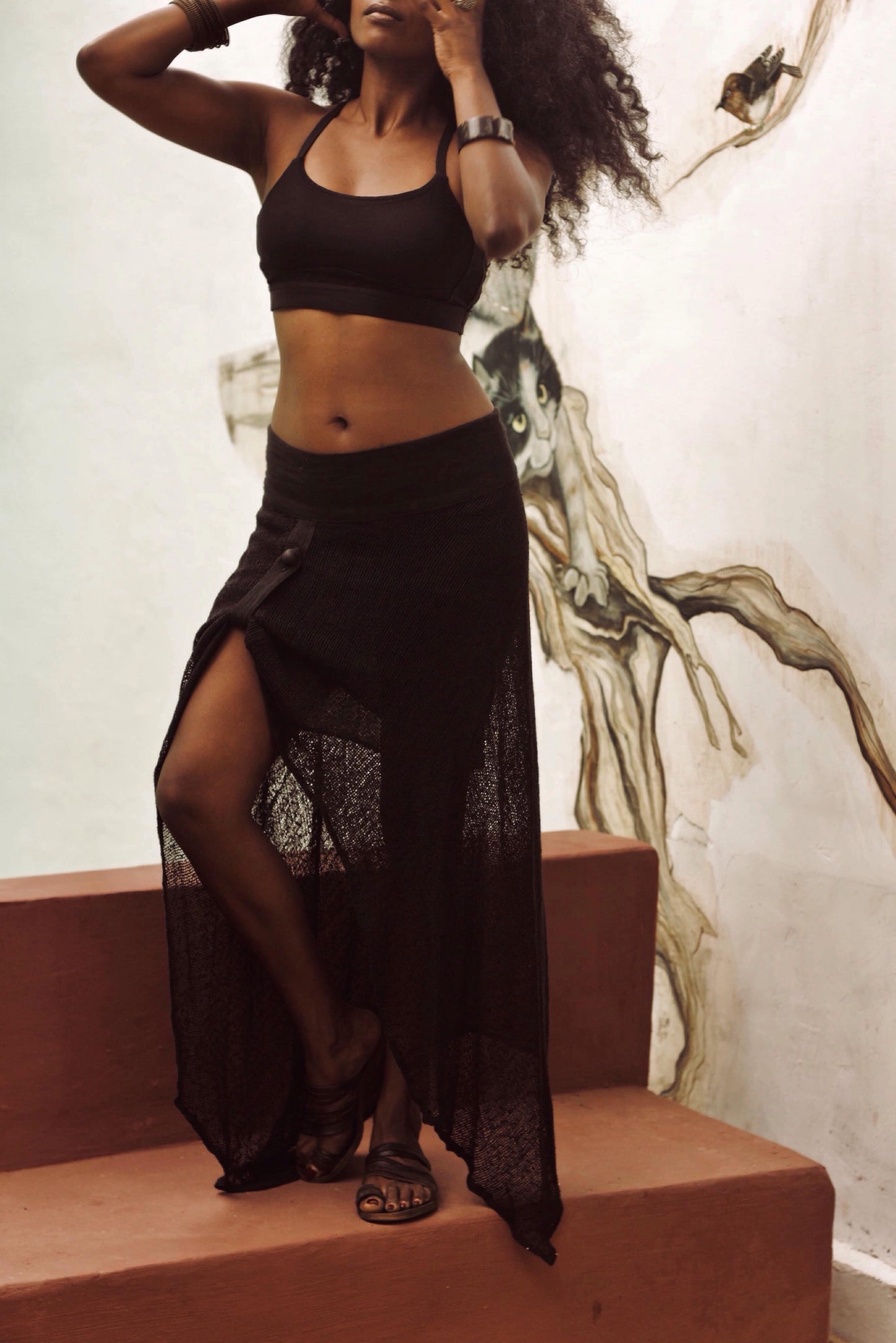 Hi Low Skirt - Black