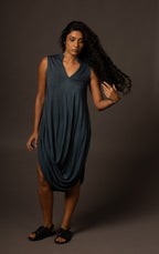 Ripple Dress - Teal Blue