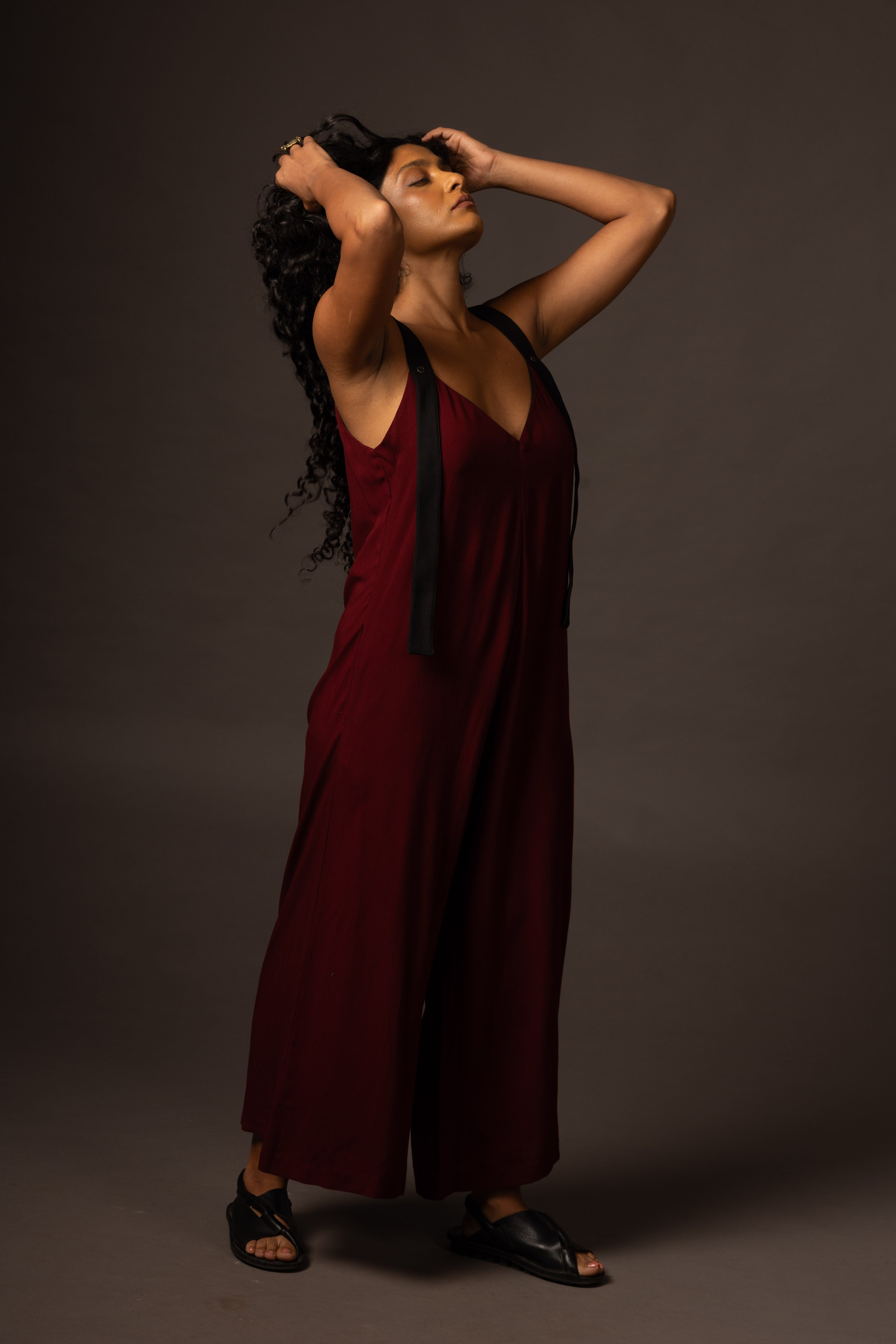 Flow Jumpsuit - Maroon