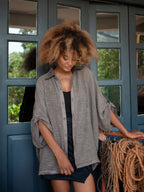 Woven Mesh Shirt - Dusty Mauve