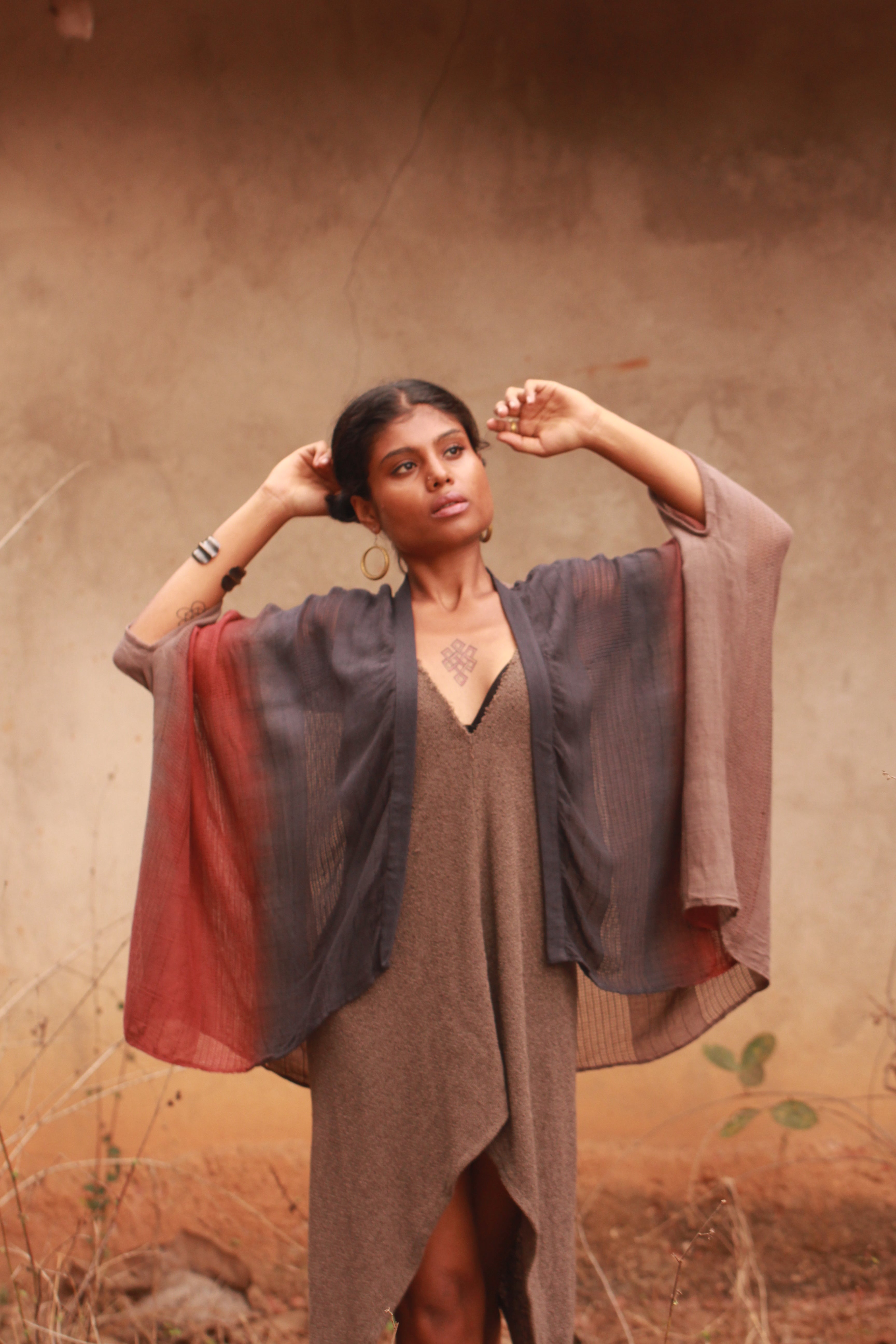 Tri Color Kimono - Sunset