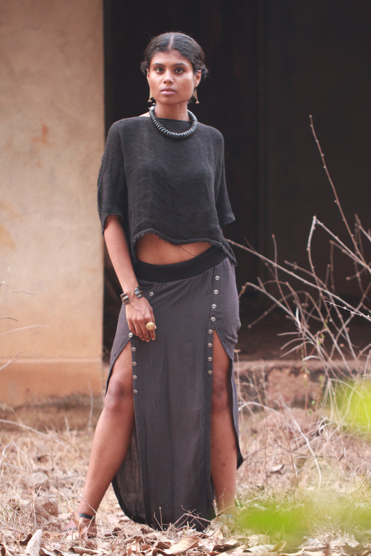 Divided Skirt - Misty Blue