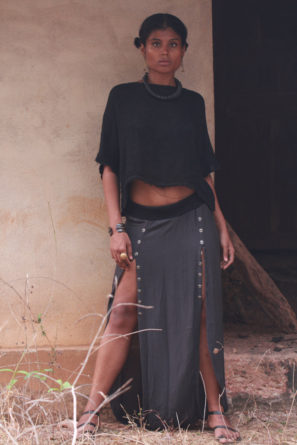 Divided Skirt - Misty Blue