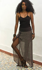 Hi Low Skirt - Smoked Brown