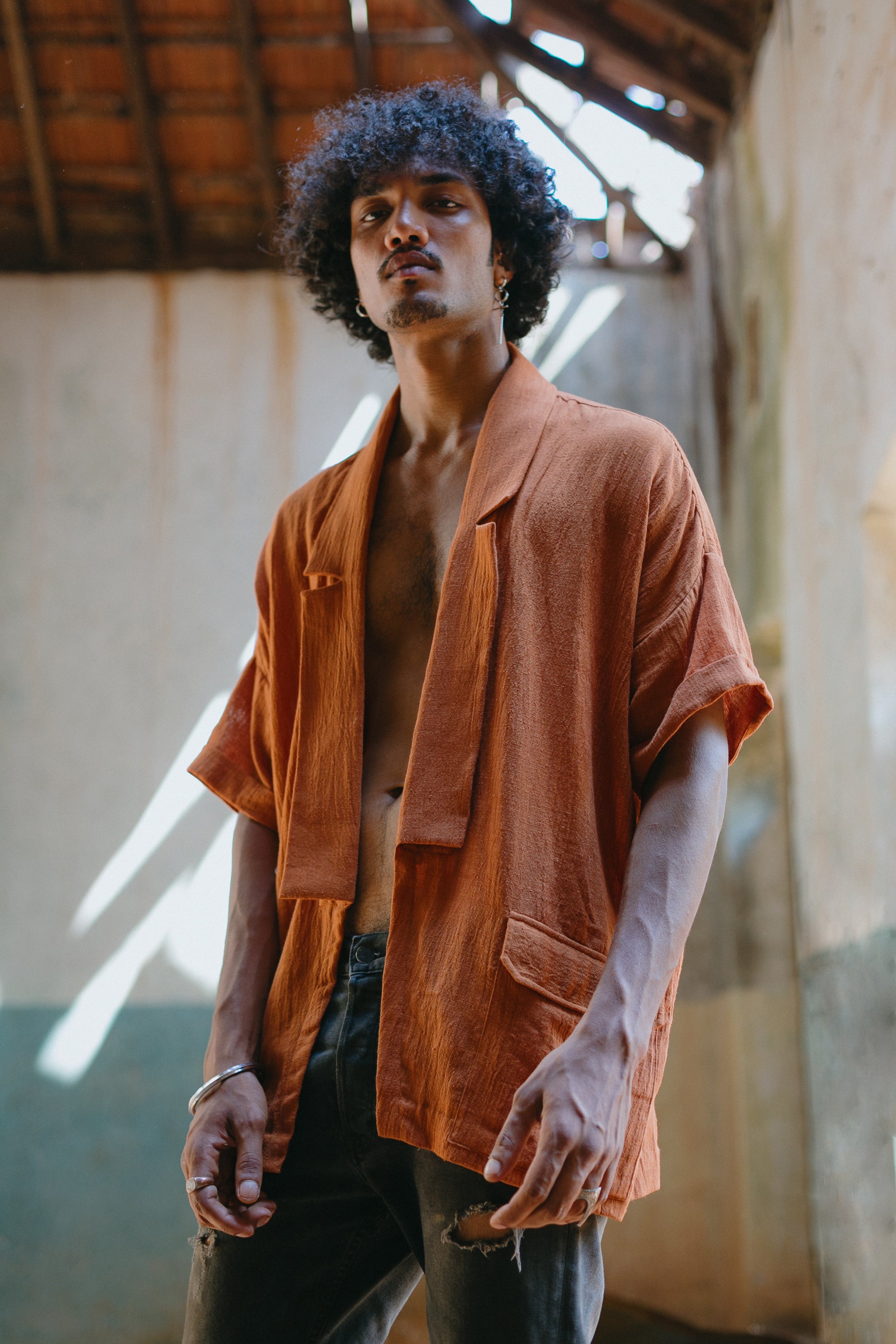 Kala Cotton Noragi - Burnt Orange