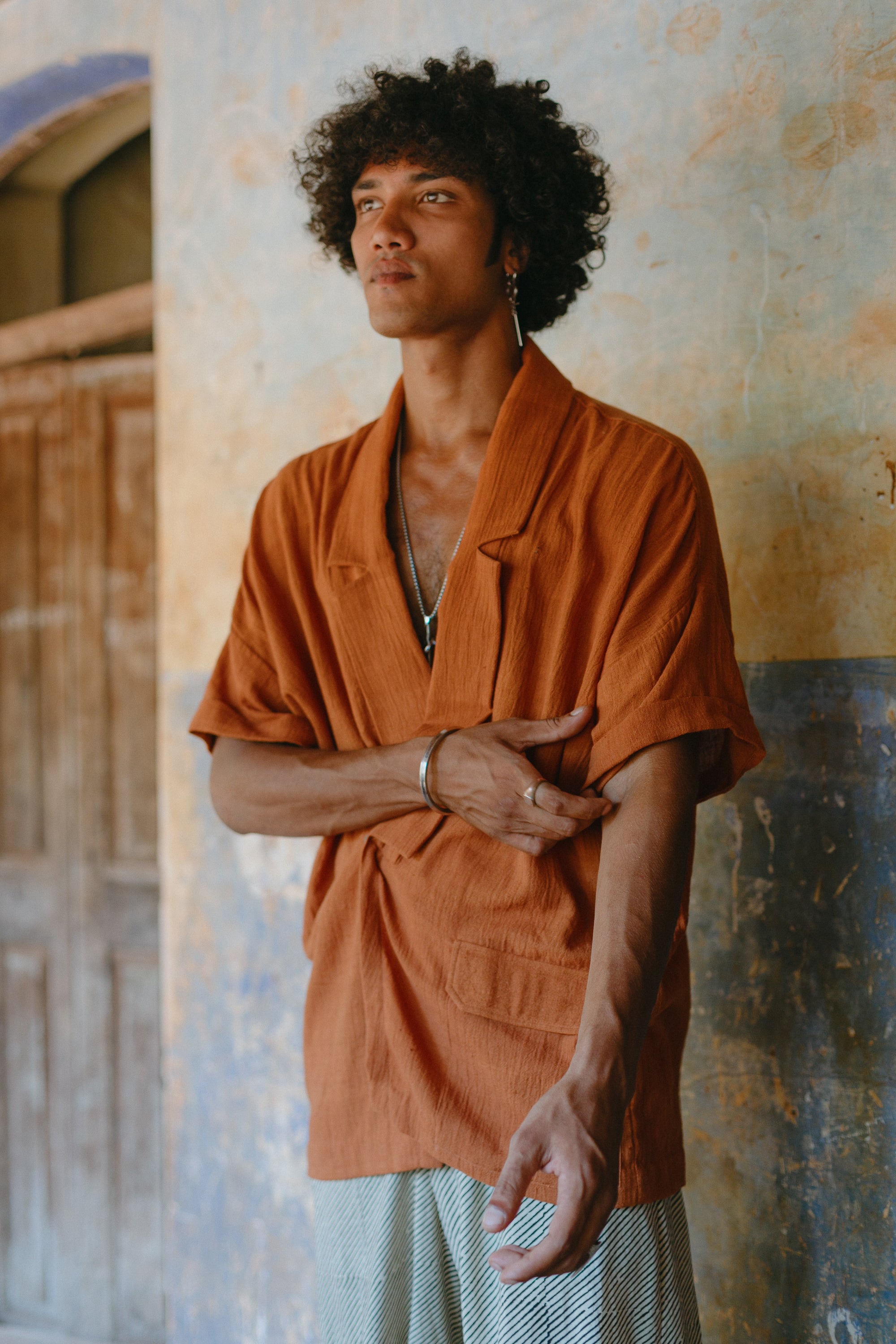 Kala Cotton Noragi - Burnt Orange