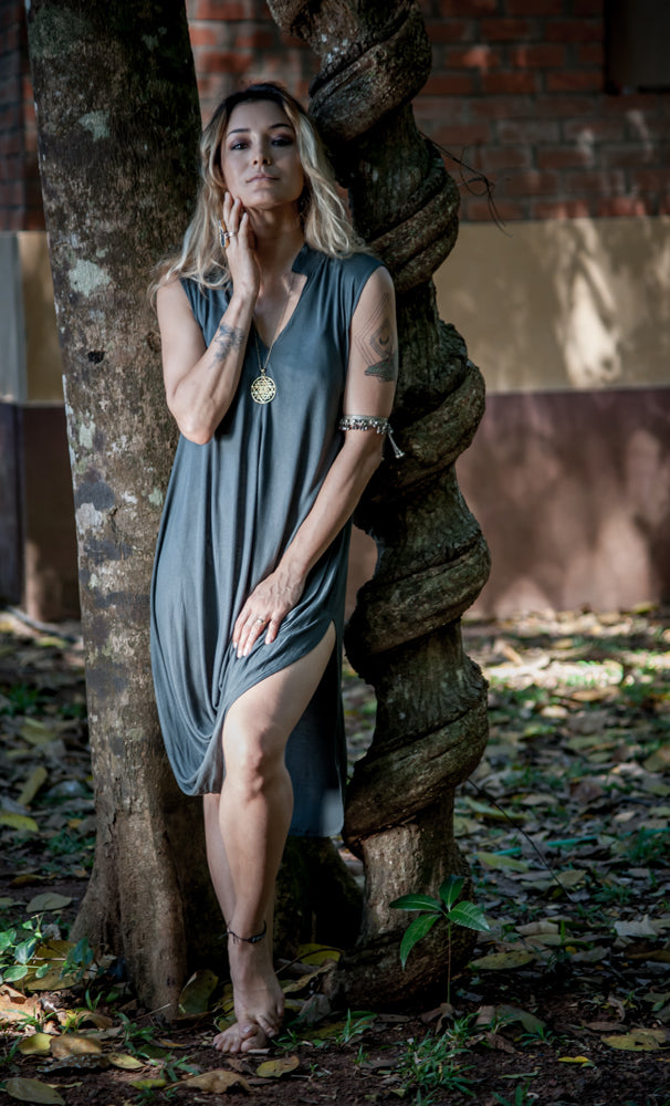 Ripple Dress - Teal Blue