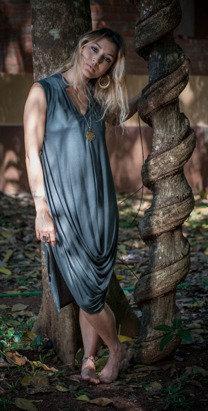 Ripple Dress - Teal Blue