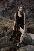 Checkered Dyed Robe