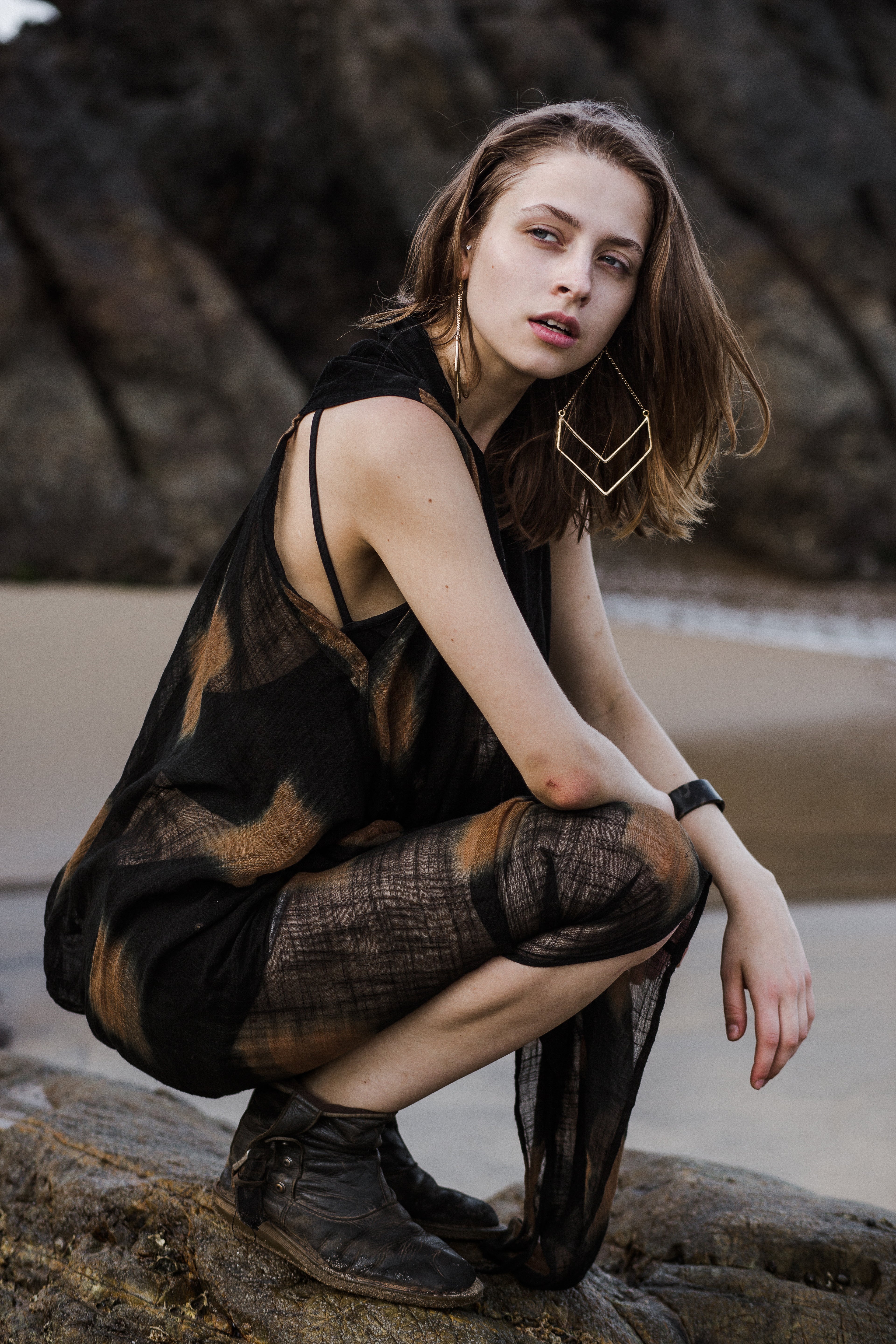 Checkered Dyed Robe