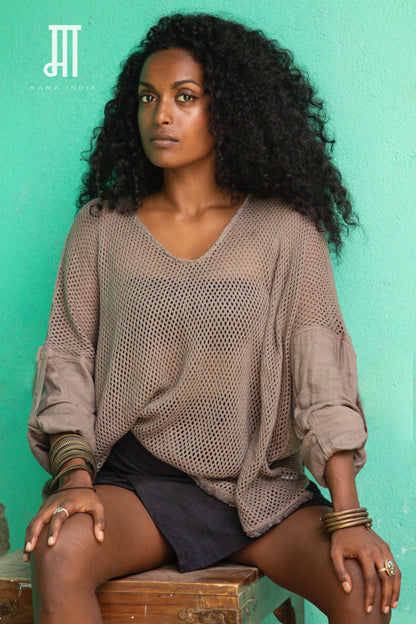 Mesh Top - Dusty Mauve