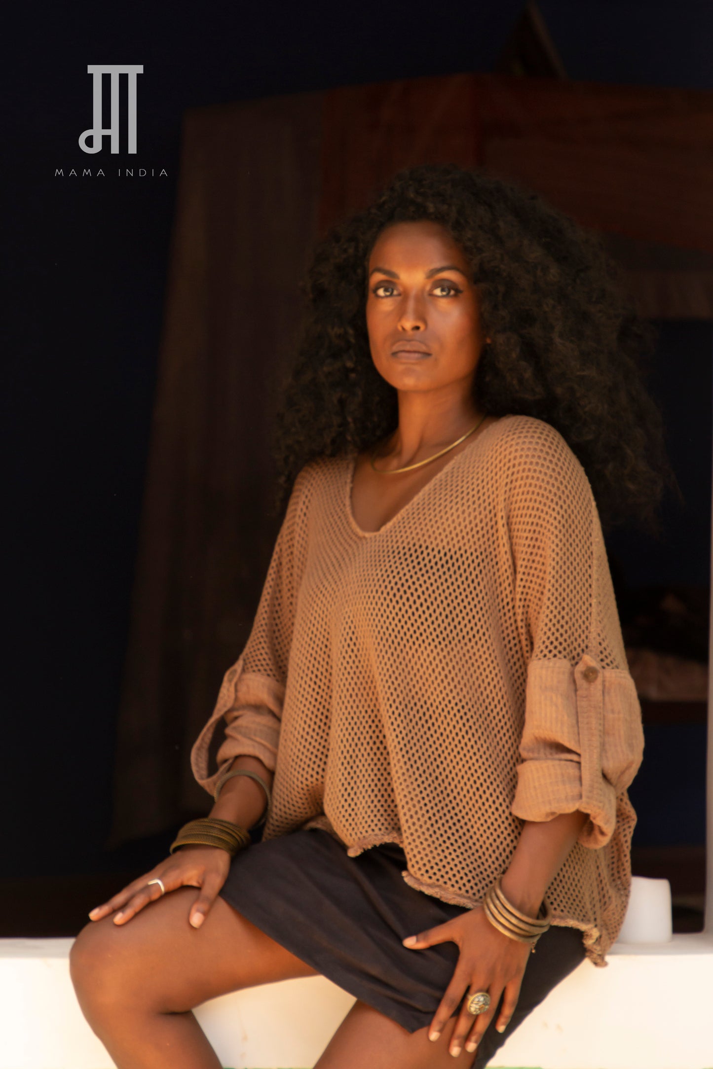 Mesh Top - Khaki