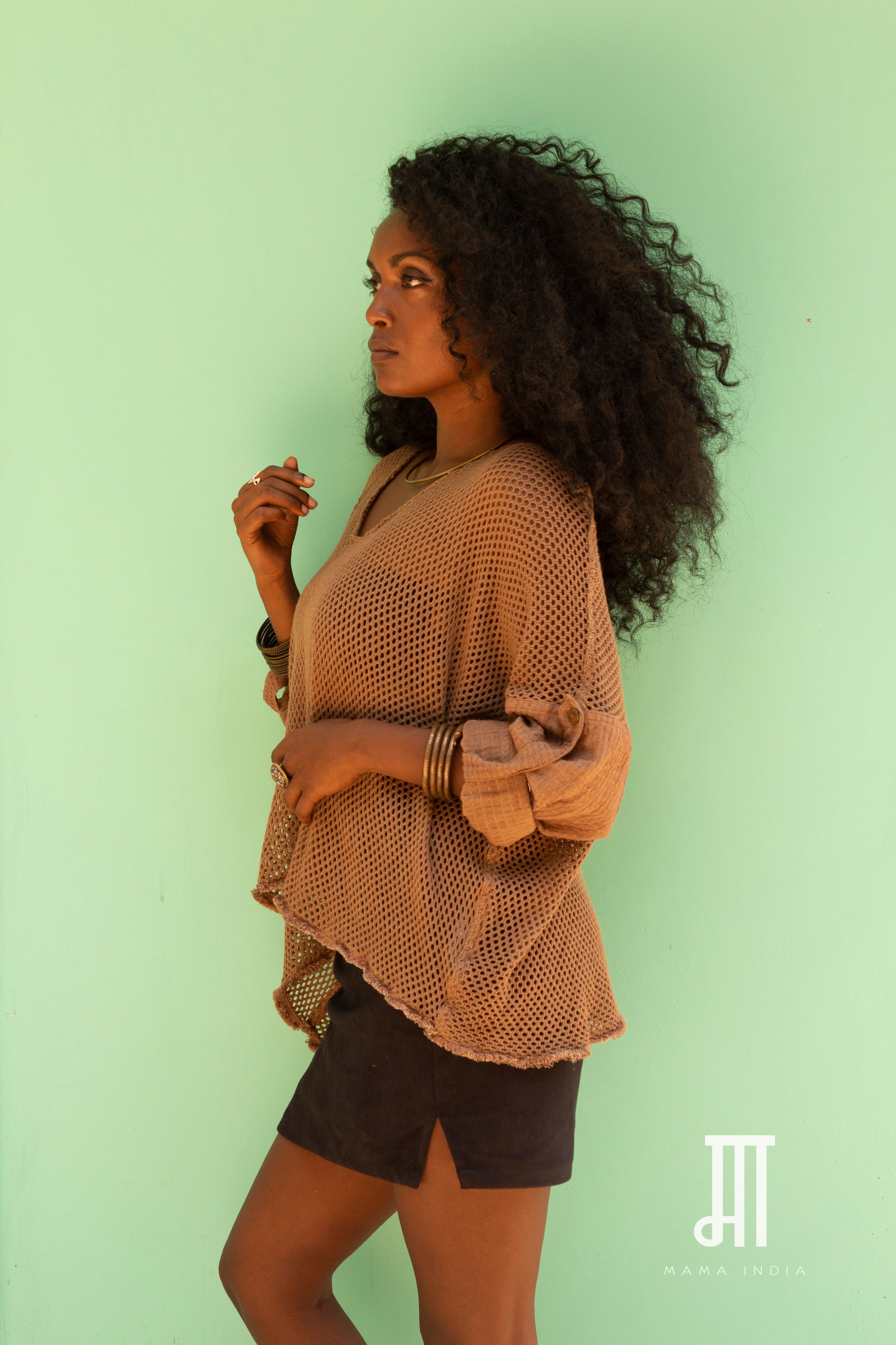 Mesh Top - Khaki