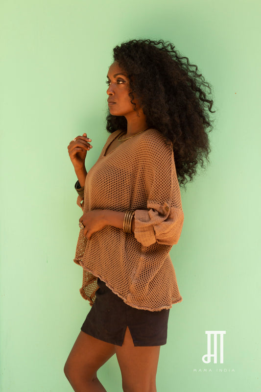 Mesh Top - Khaki
